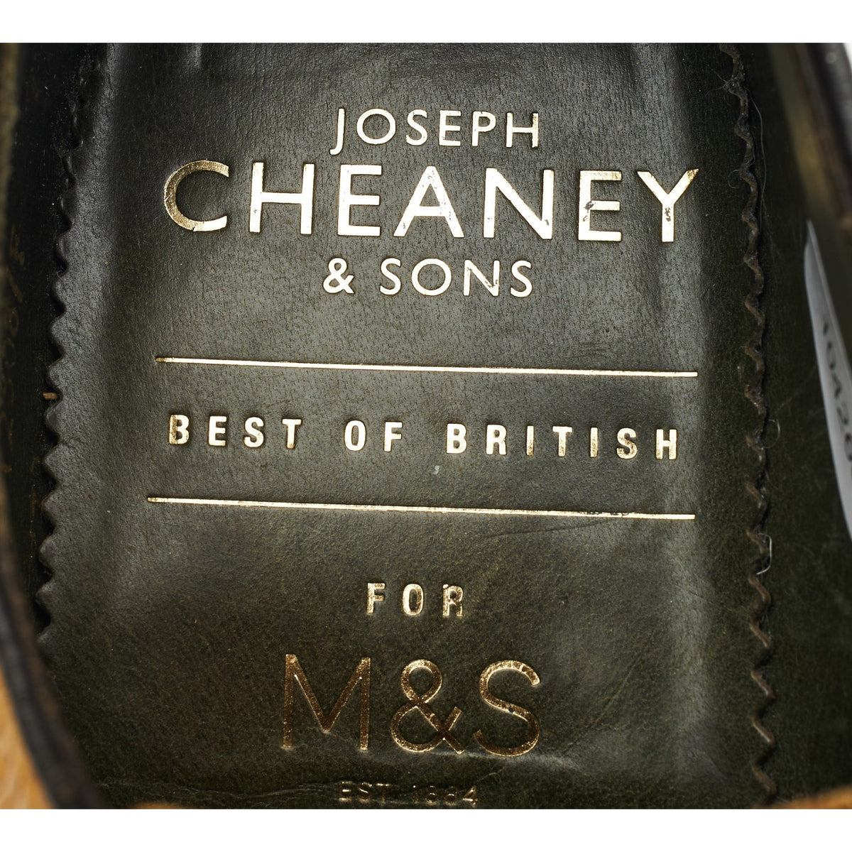 M&S Tan Brown Grain Leather Derby UK 7 F