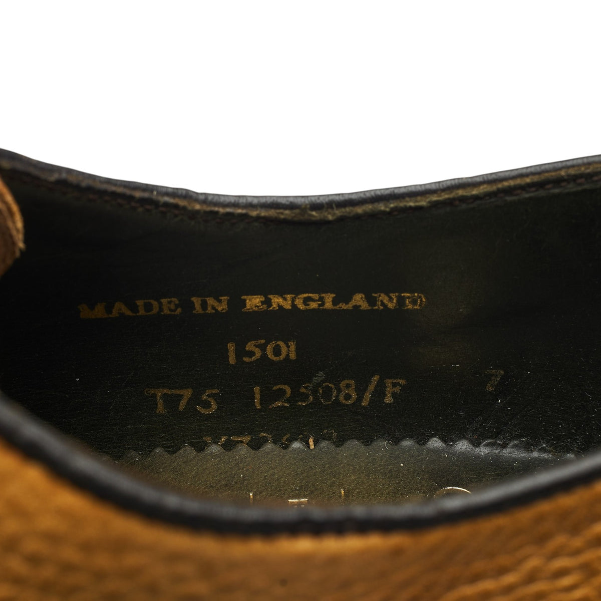 M&S Tan Brown Grain Leather Derby UK 7 F