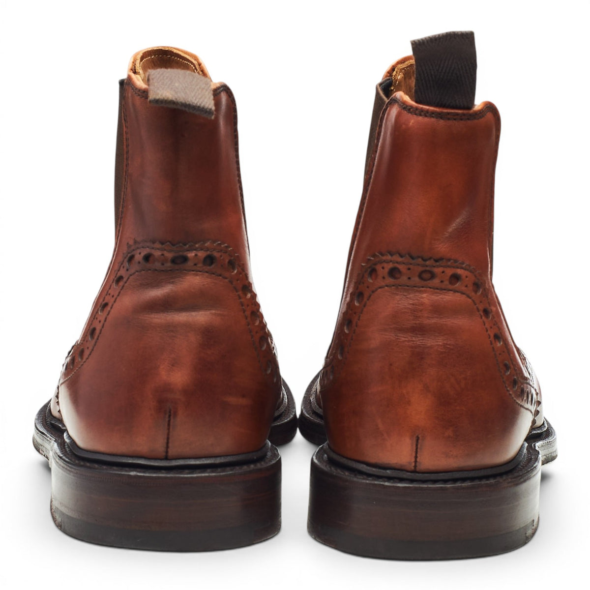 'Tamar' Tan Brown Leather Chelsea Boots UK 9 F