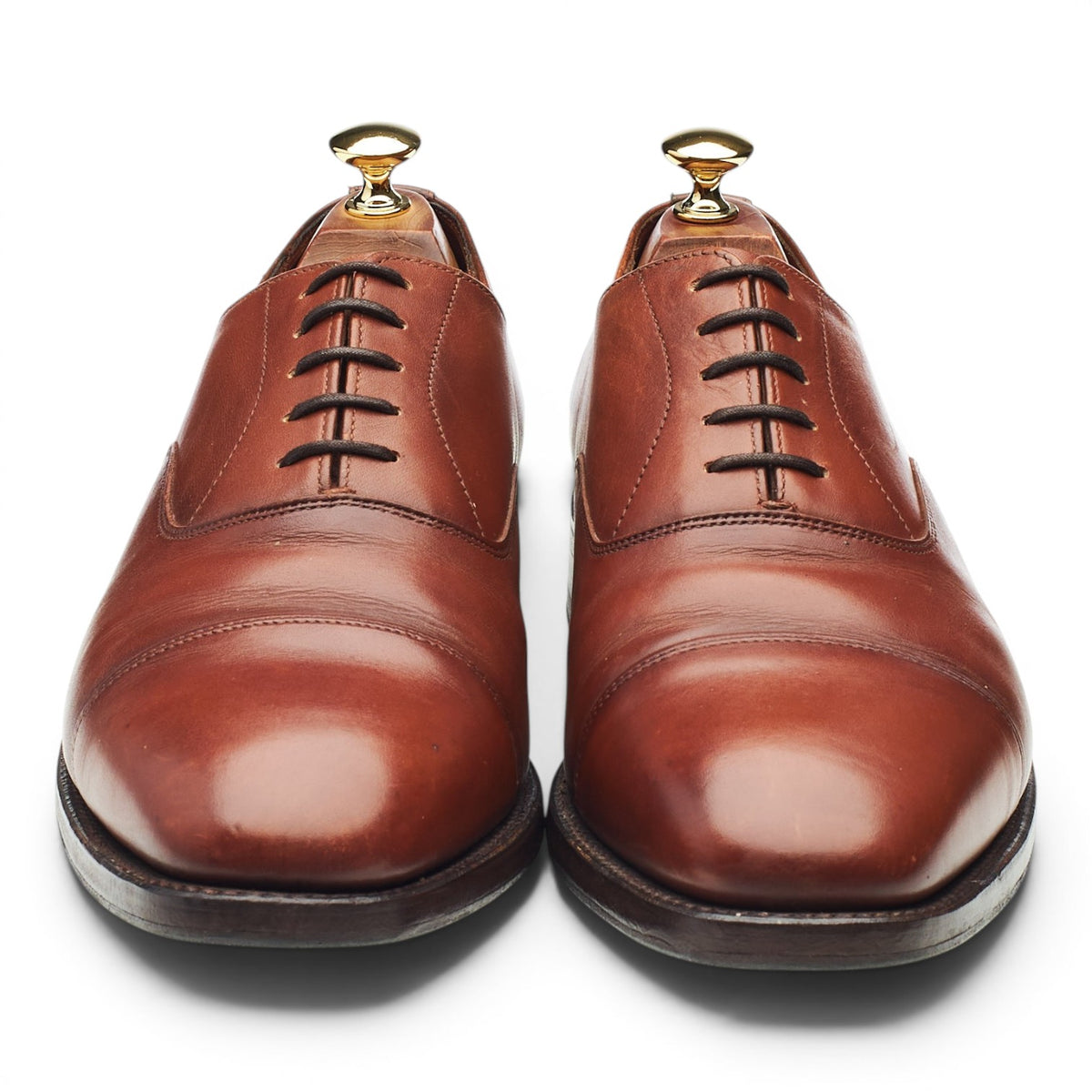 'Ash' Tan Brown Leather Oxford UK 10 F