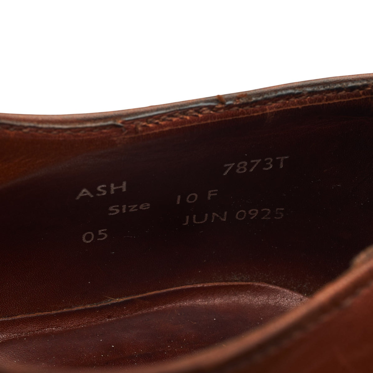 'Ash' Tan Brown Leather Oxford UK 10 F