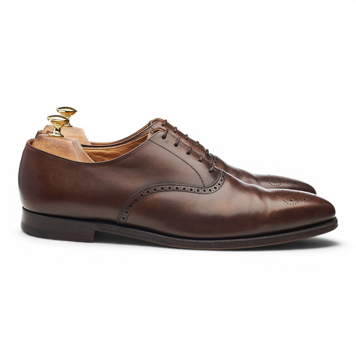 'Edgware' Dark Brown Leather Oxford Brogues UK 10 E