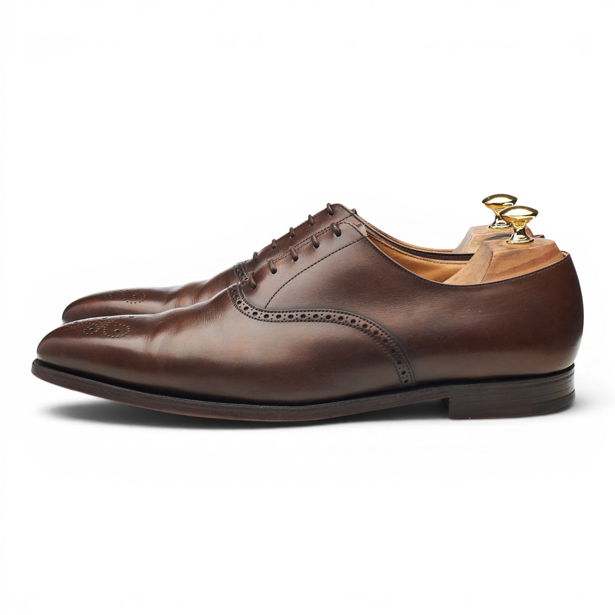 'Edgware' Dark Brown Leather Oxford Brogues UK 10 E
