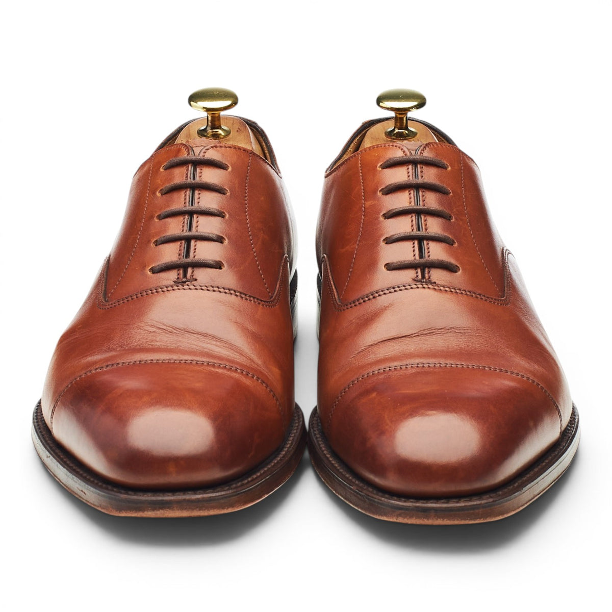 1880 'Aldwych' Tan Brown Leather Oxford UK 8.5 F
