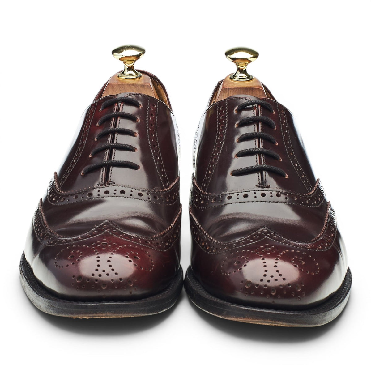 George Webb Burgundy Leather Oxford Brogues UK 7