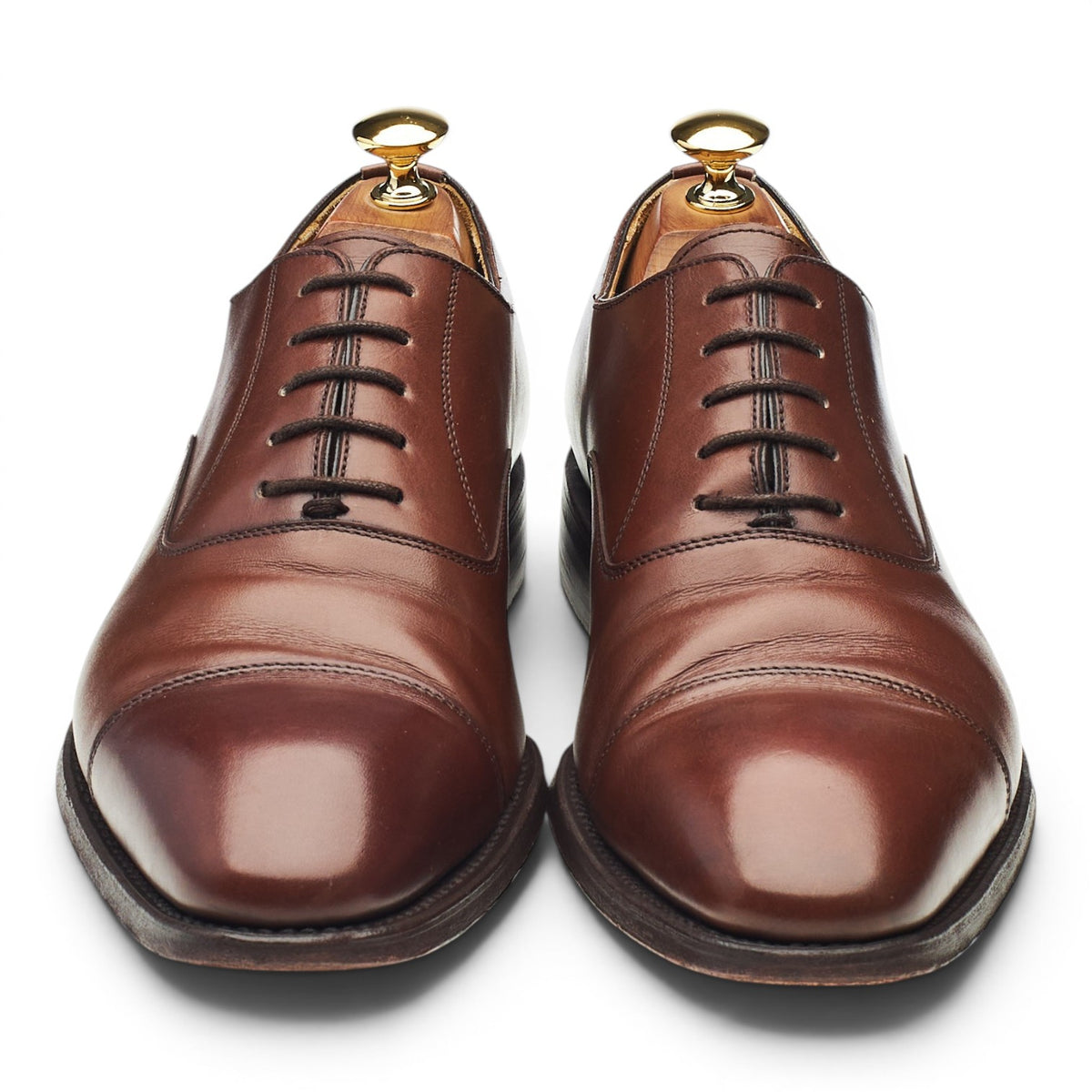 '5217' Dark Brown Leather Oxford UK 7