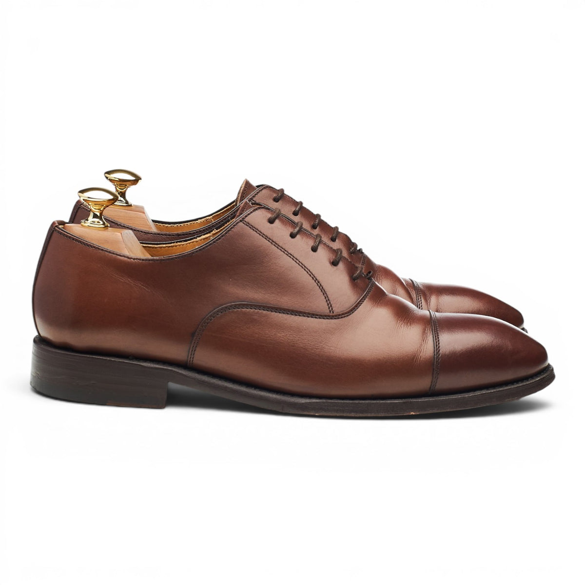 '5217' Dark Brown Leather Oxford UK 7