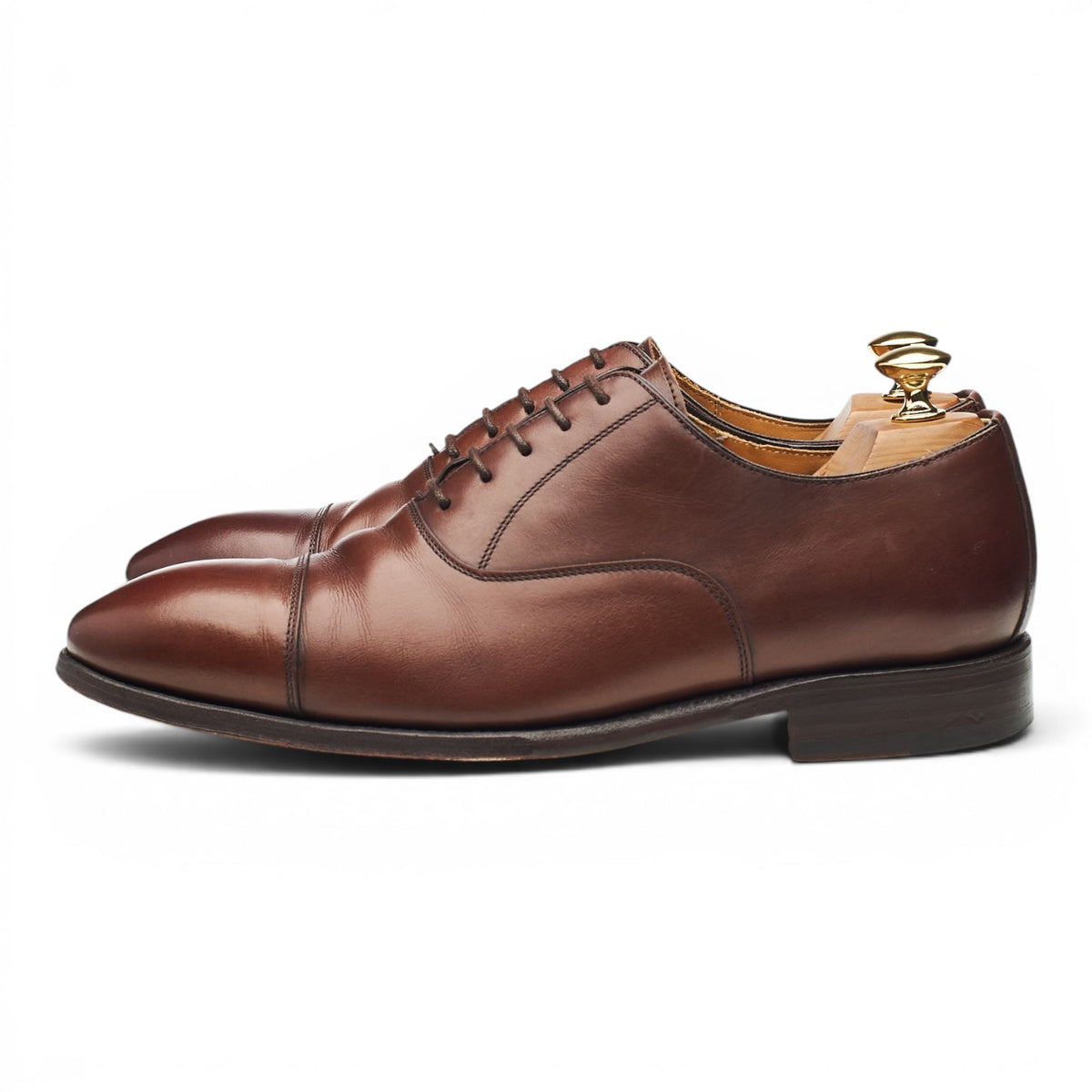 '5217' Dark Brown Leather Oxford UK 7