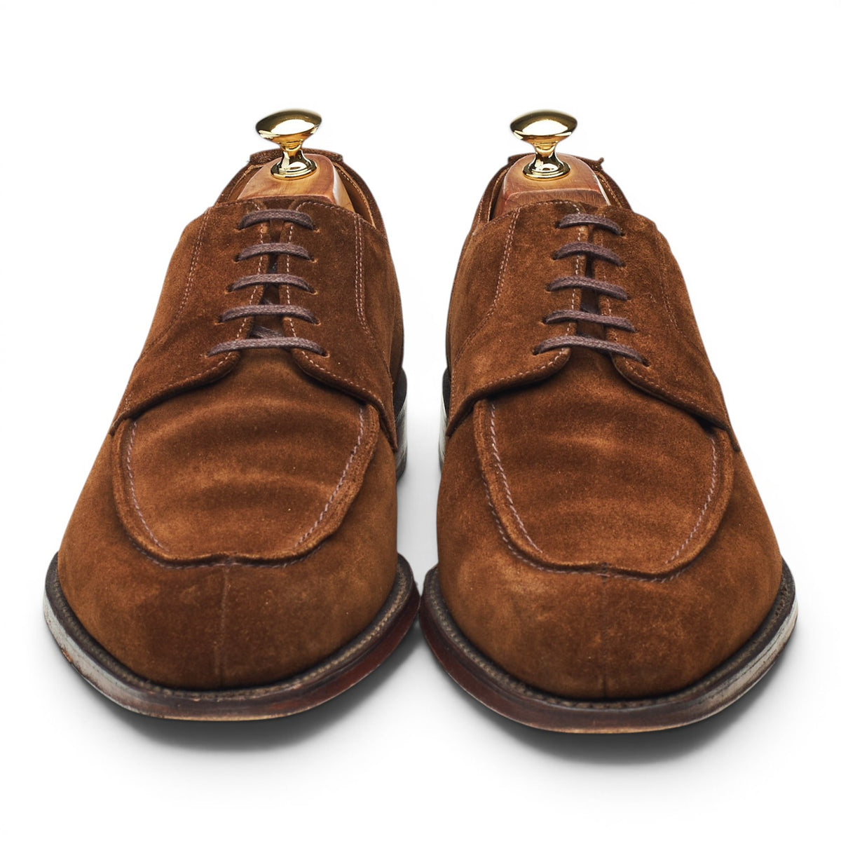 1880 'Avon' Brown Suede Split Toe Derby UK 9.5 F