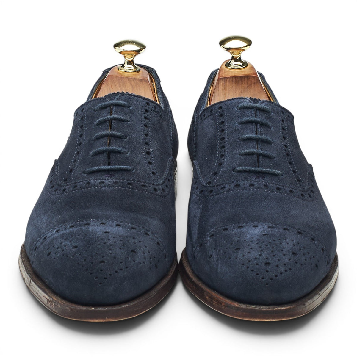 'Westfield' Navy Blue Suede Oxford Brogues UK 7.5 E