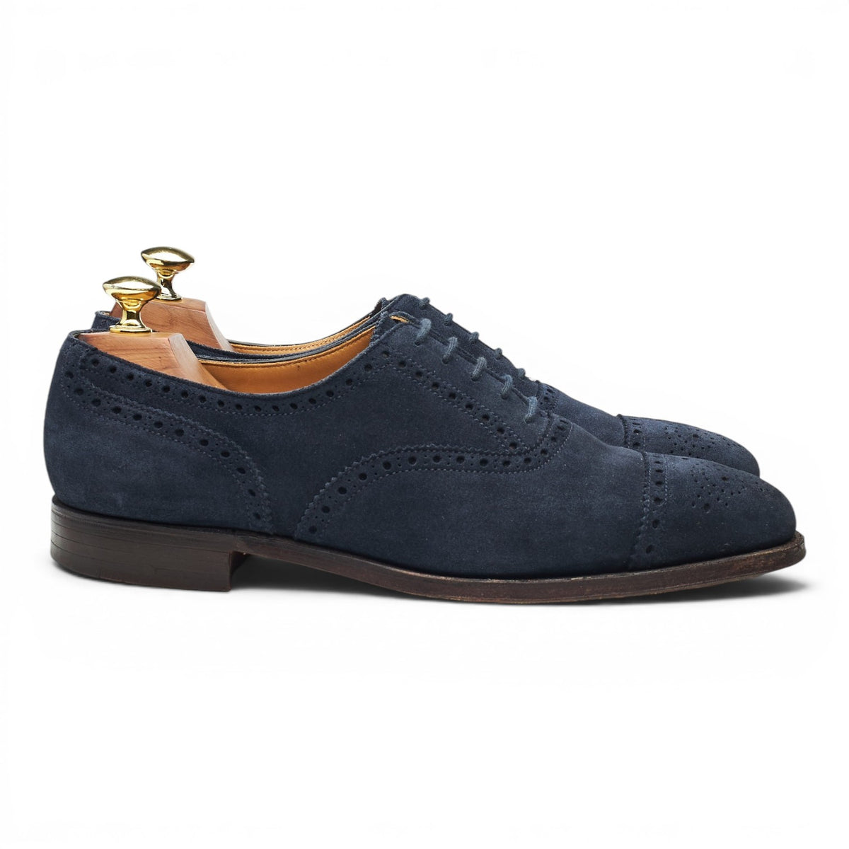 'Westfield' Navy Blue Suede Oxford Brogues UK 7.5 E