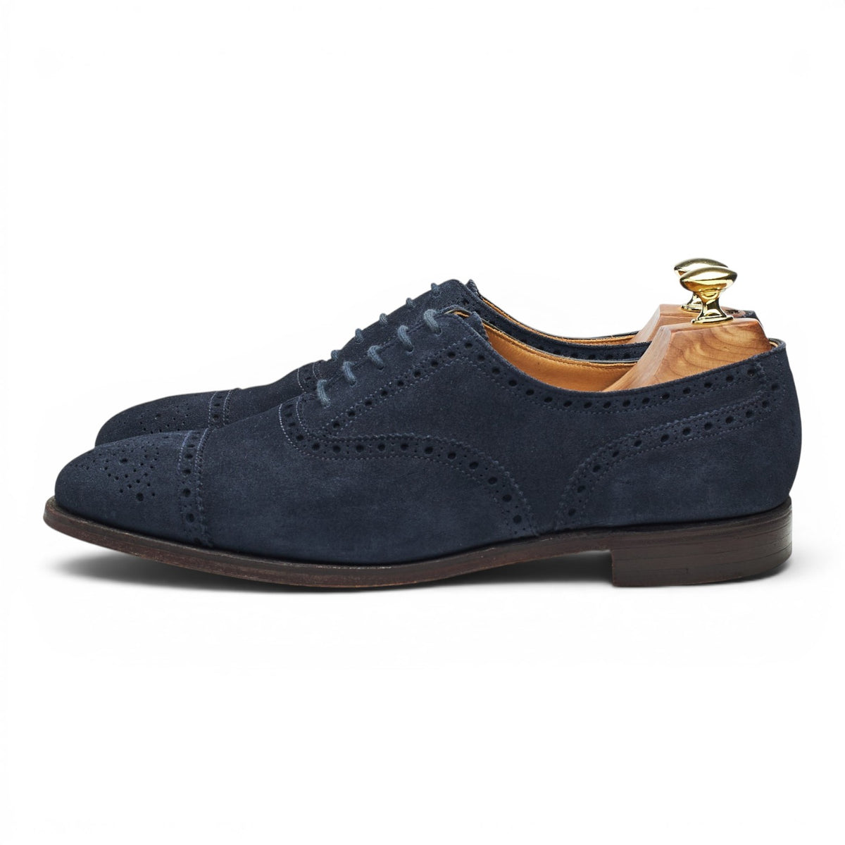 'Westfield' Navy Blue Suede Oxford Brogues UK 7.5 E