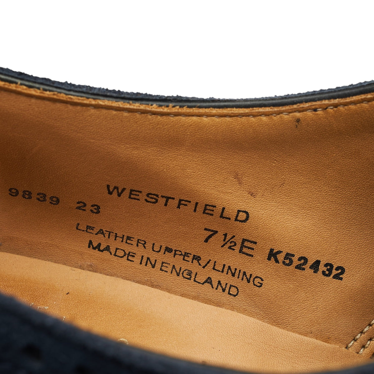 'Westfield' Navy Blue Suede Oxford Brogues UK 7.5 E