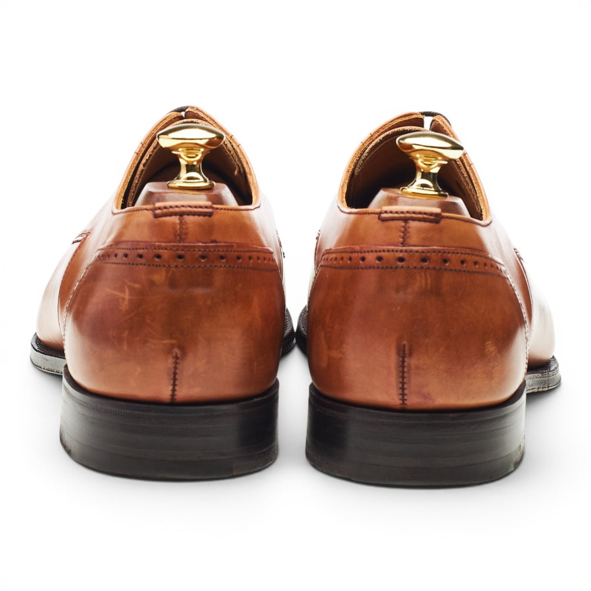 'Ewan' Tan Brown Leather Derby UK 9.5 F