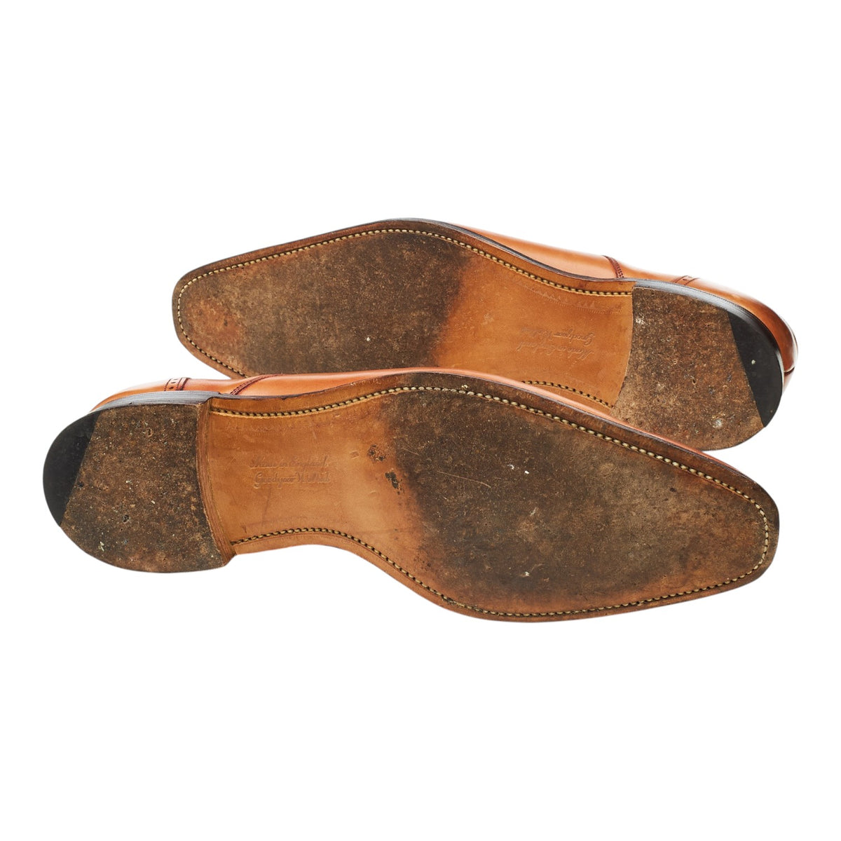'Ewan' Tan Brown Leather Derby UK 9.5 F
