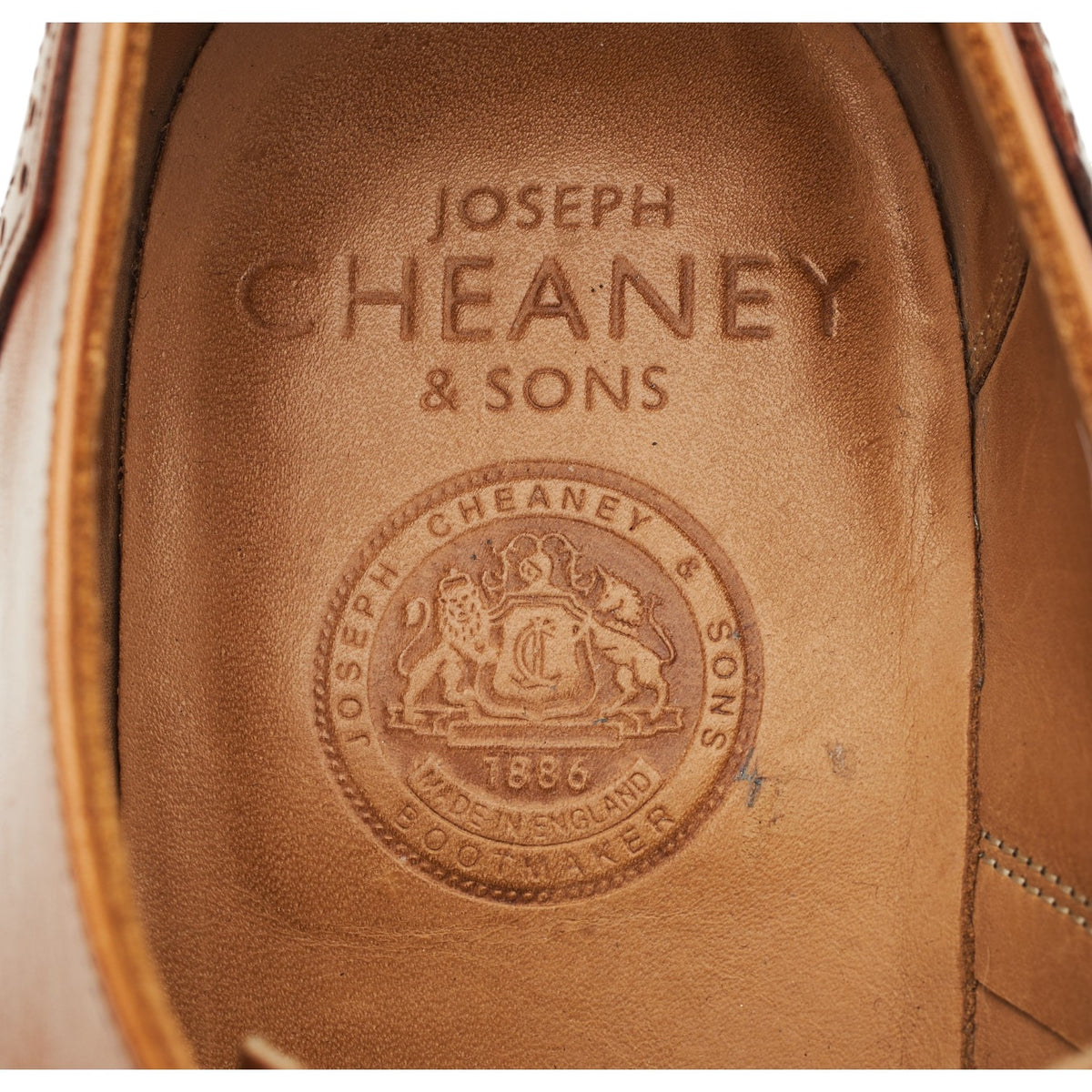 'Ewan' Tan Brown Leather Derby UK 9.5 F