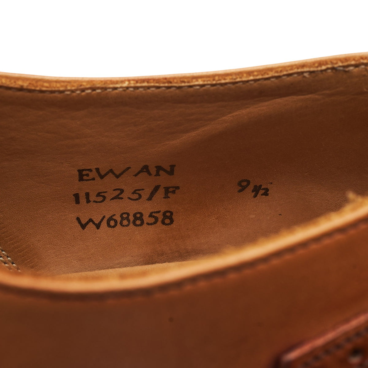 'Ewan' Tan Brown Leather Derby UK 9.5 F