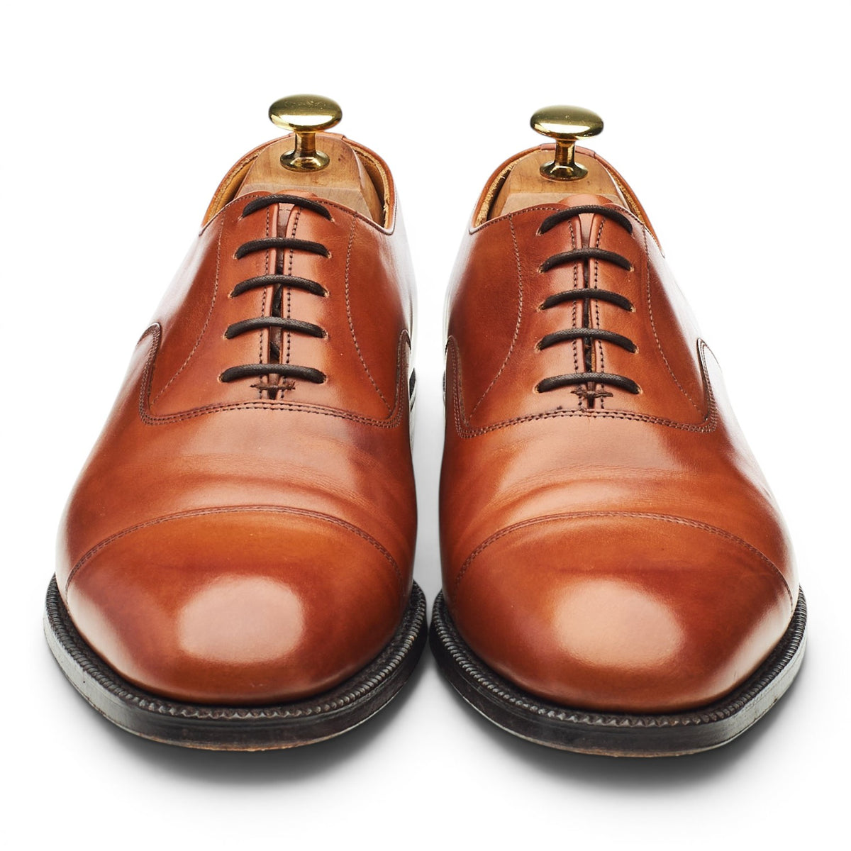 'Canberra' Tan Brown Leather Oxford UK 8 F