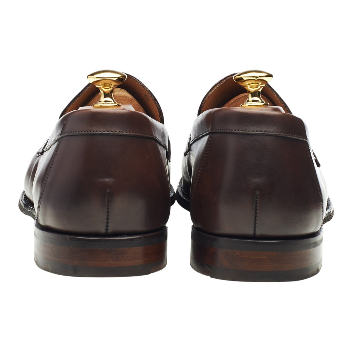 'Hadley' Dark Brown Leather Loafers UK 10.5 F
