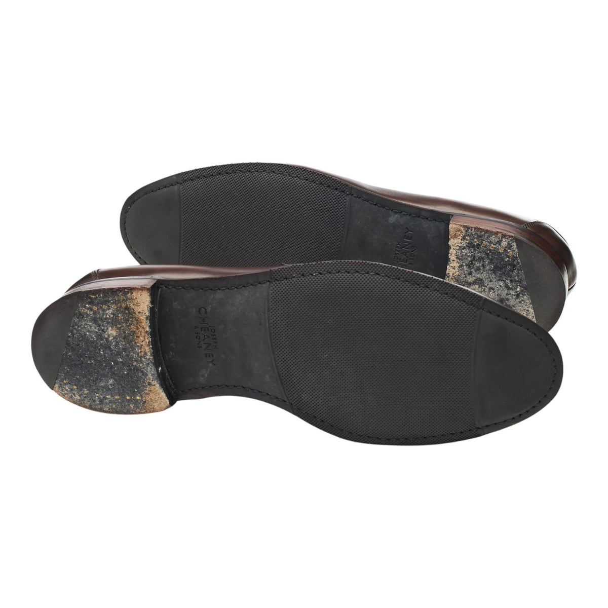 'Hadley' Dark Brown Leather Loafers UK 10.5 F