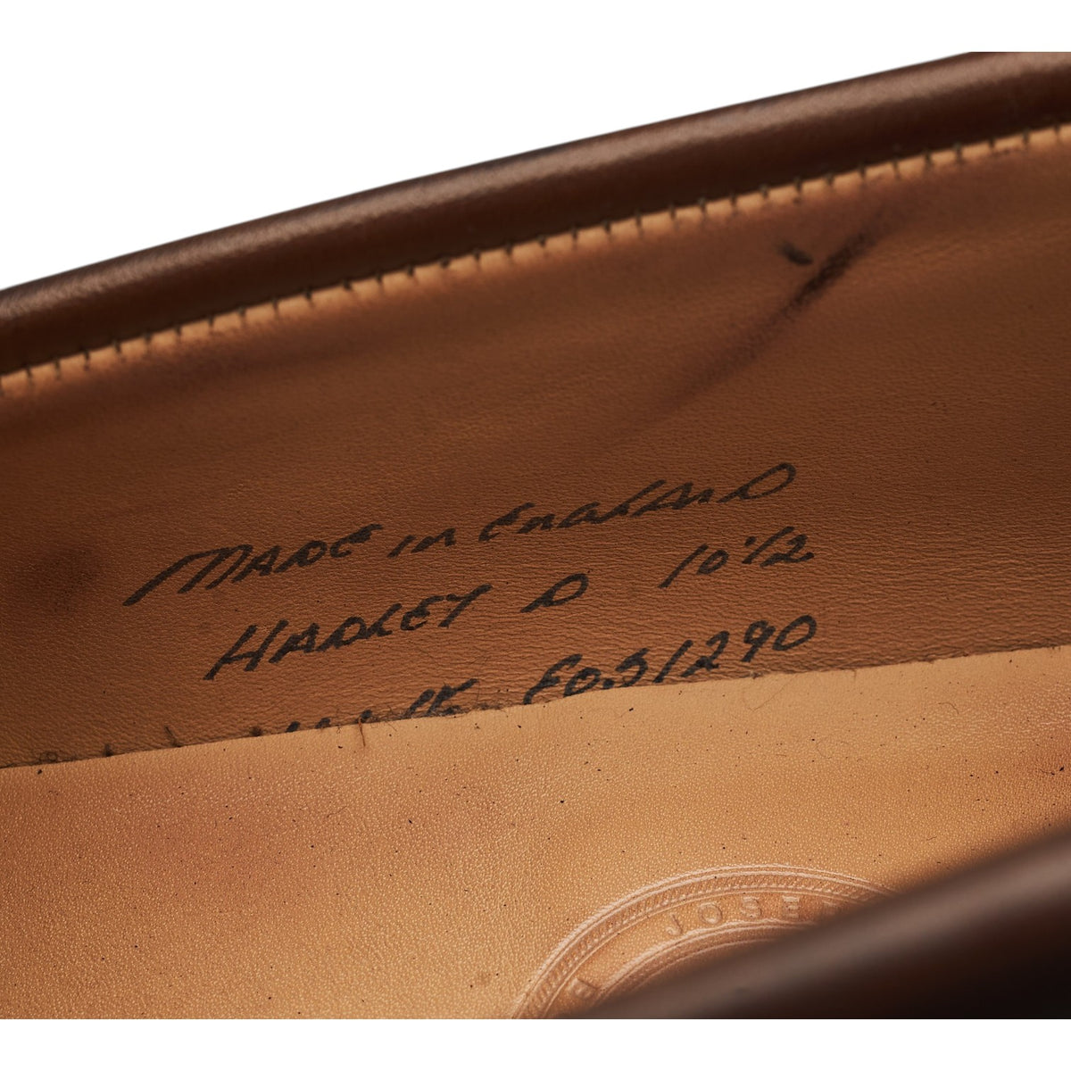 'Hadley' Dark Brown Leather Loafers UK 10.5 F