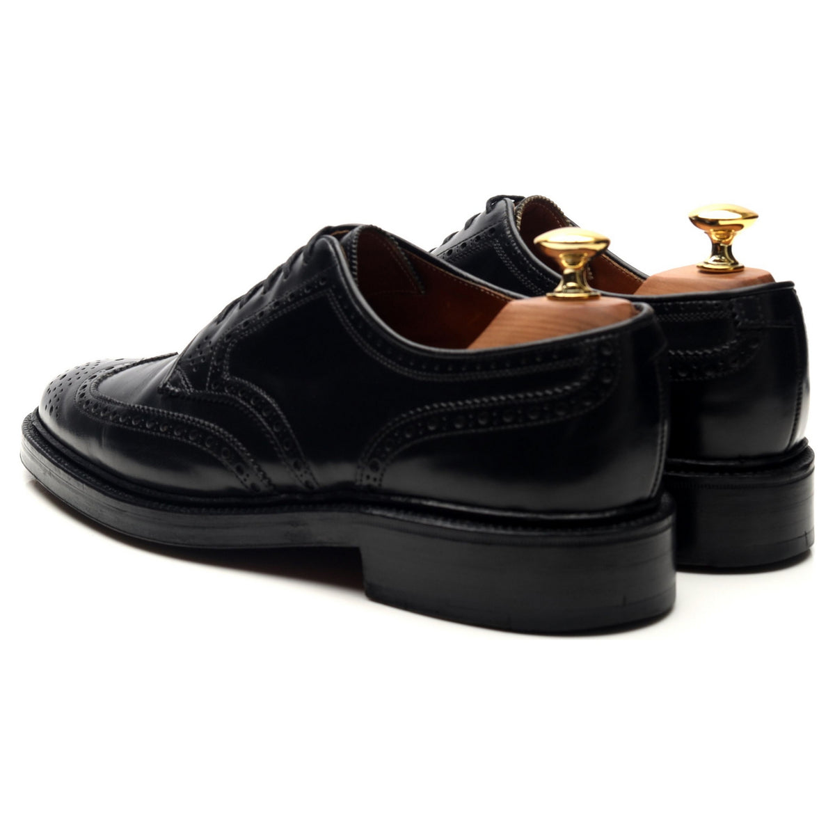 &#39;Penrith&#39; Black Leather Derby Brogues UK 6 F