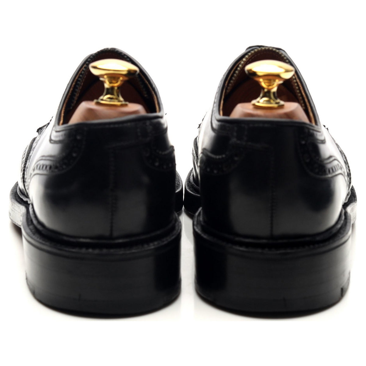 &#39;Penrith&#39; Black Leather Derby Brogues UK 6 F