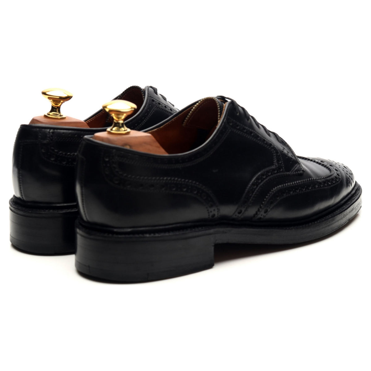 &#39;Penrith&#39; Black Leather Derby Brogues UK 6 F