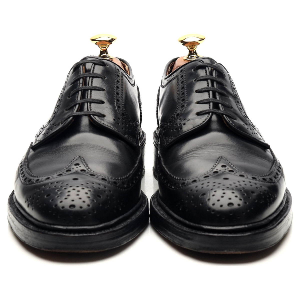 &#39;Penrith&#39; Black Leather Derby Brogues UK 6 F