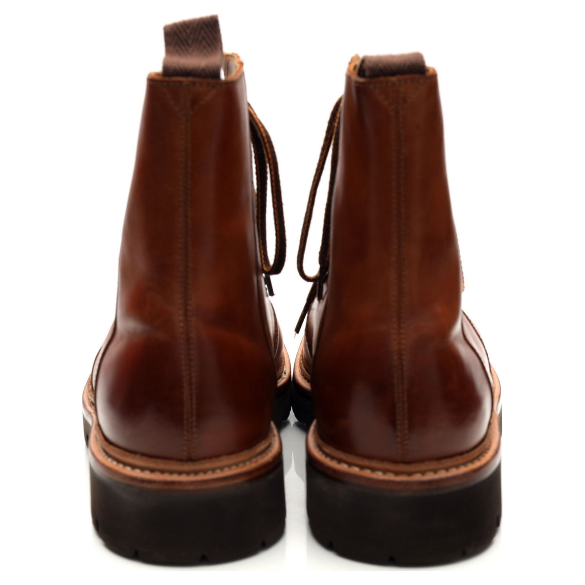 &#39;Brady&#39; Tan Brown Leather Hiker Boots UK 8.5 G