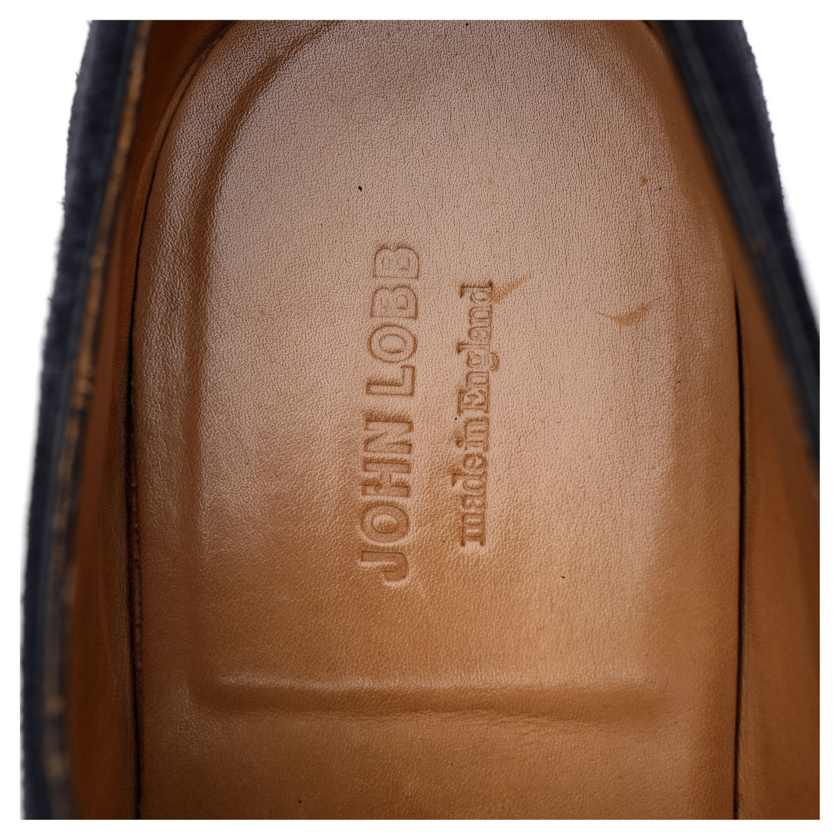 &#39;Leith&#39; Navy Blue Suede Derby UK 7.5 E