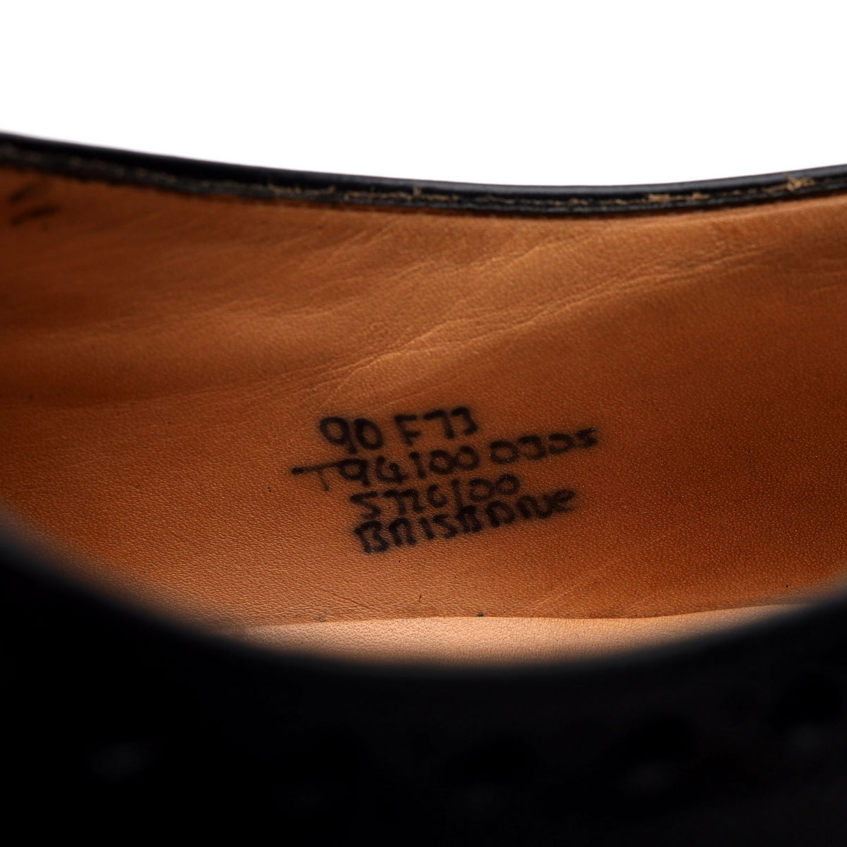 &#39;Brisbane&#39; Black Leather Oxford Brogues UK 9 F