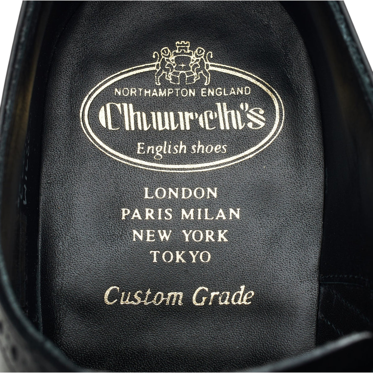 'Wilson' Black Leather Oxford Brogues UK 8.5 G