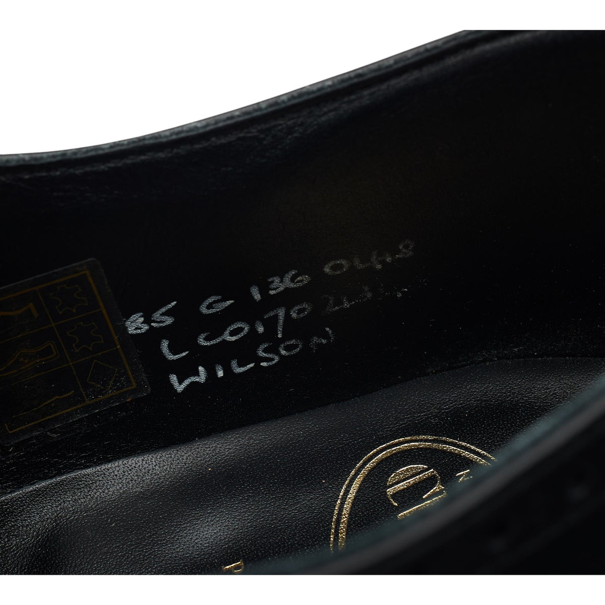 'Wilson' Black Leather Oxford Brogues UK 8.5 G