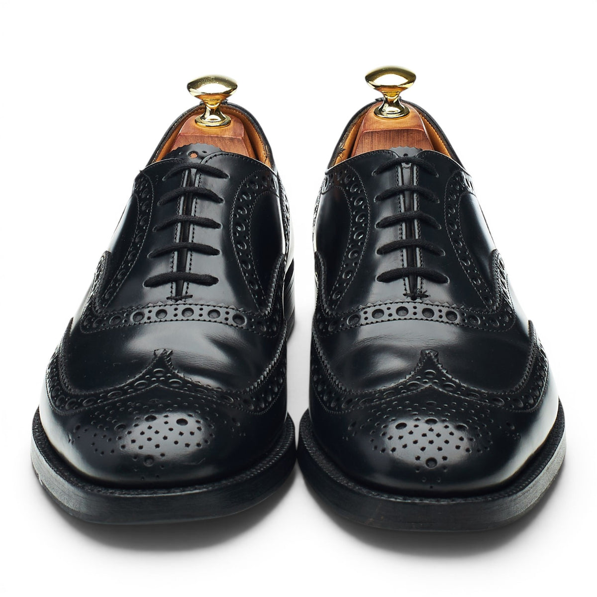 'Burwood' Black Leather Oxford Brogues UK 7.5 F