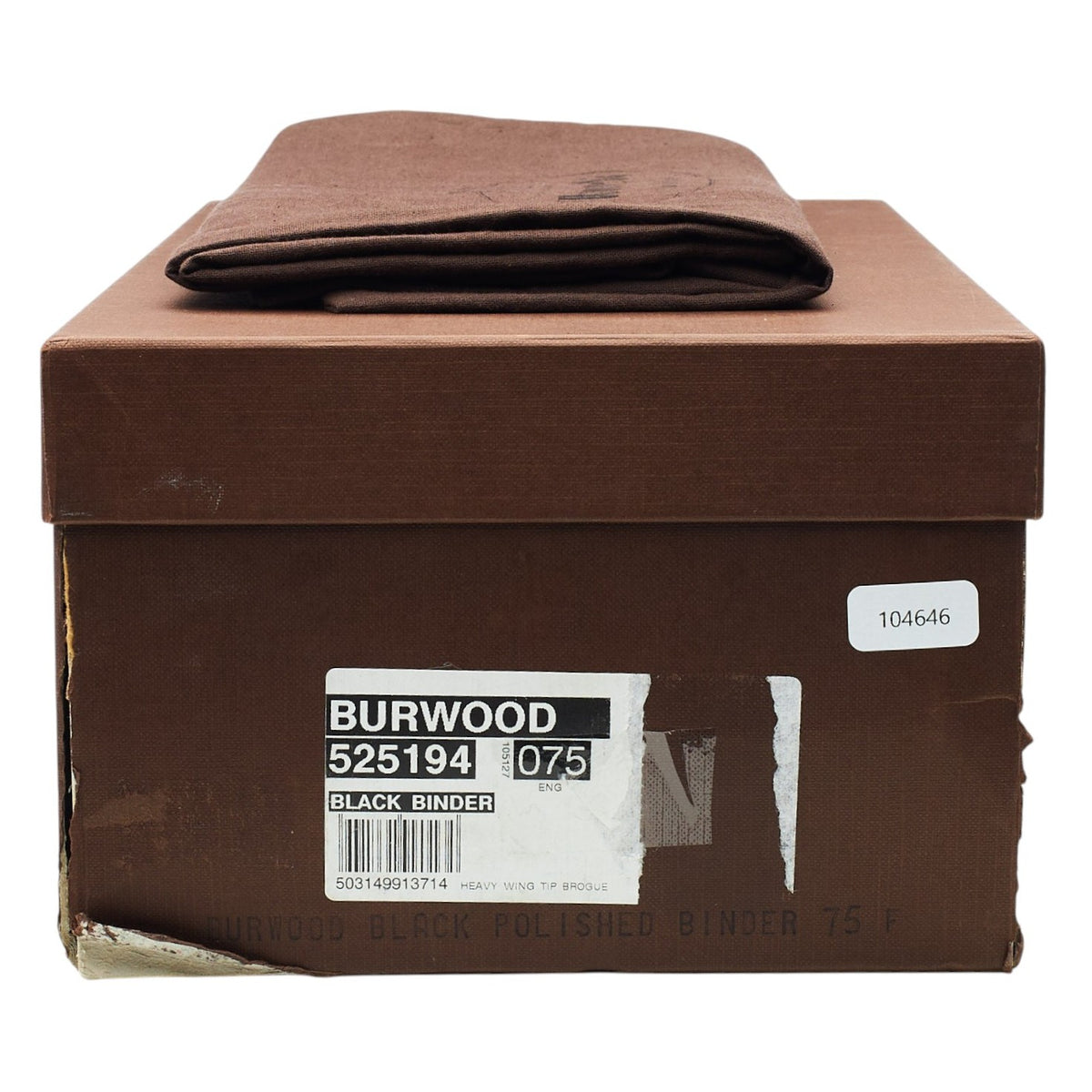 'Burwood' Black Leather Oxford Brogues UK 7.5 F
