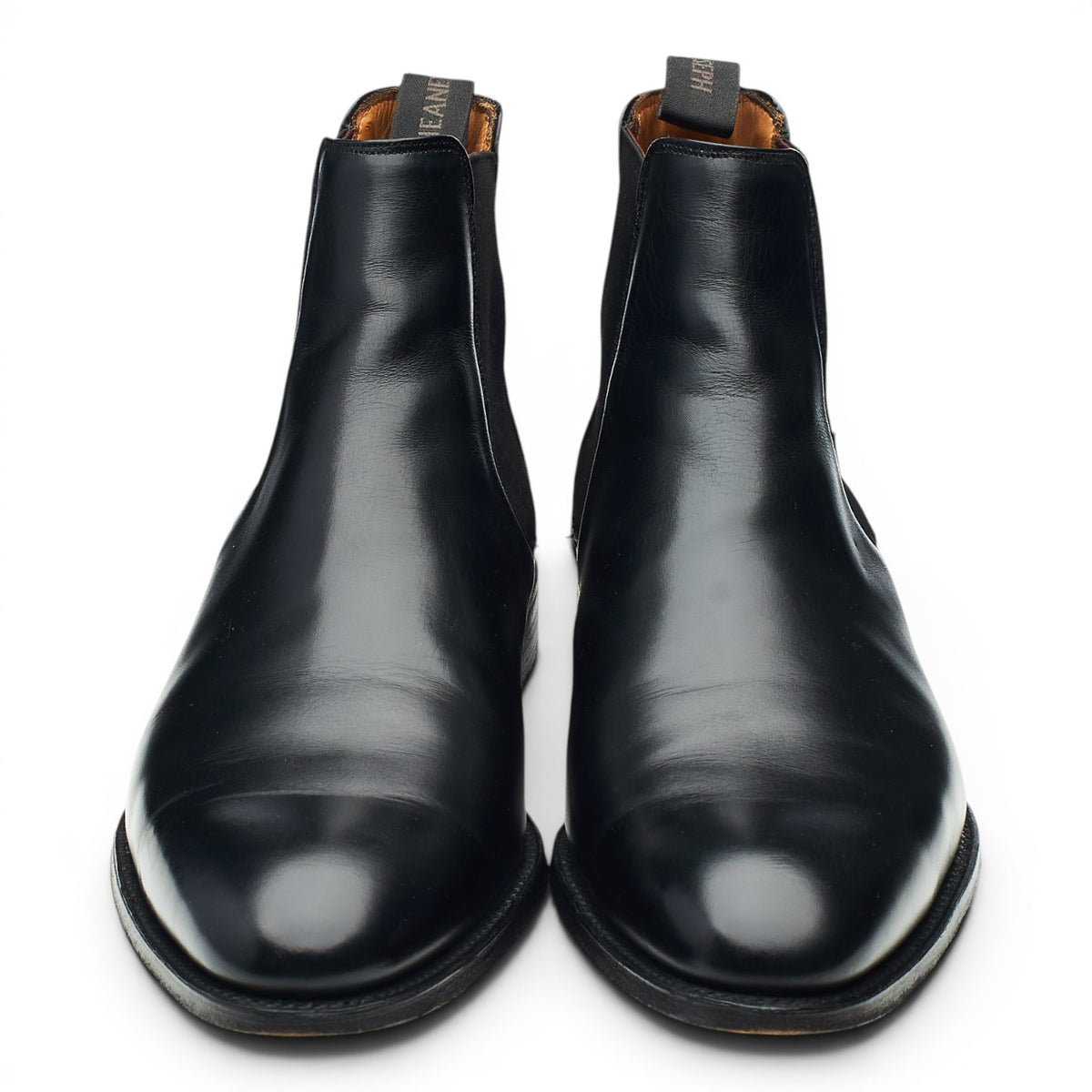 'Threadneedle' Black Leather Chelsea Boots UK 11 F