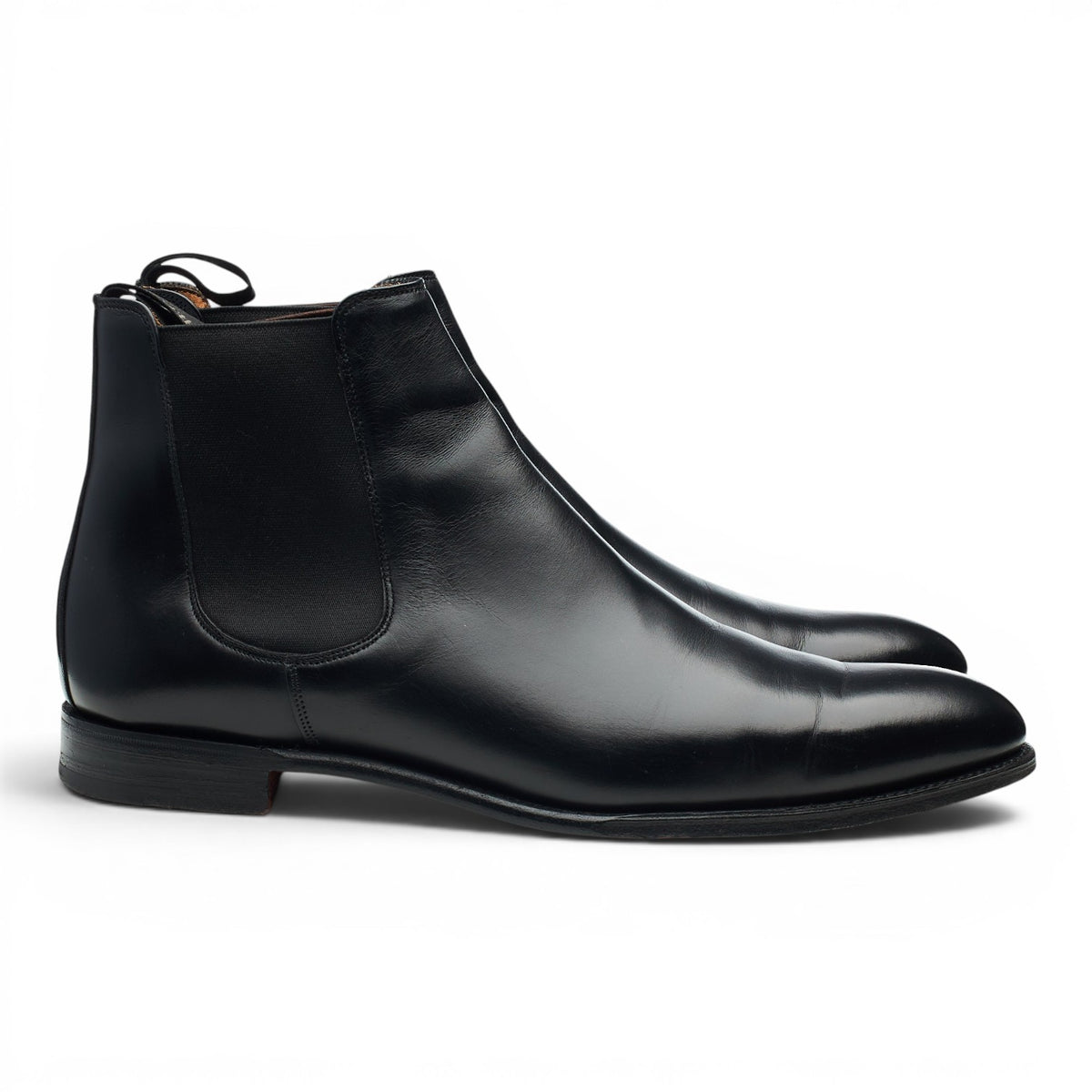 'Threadneedle' Black Leather Chelsea Boots UK 11 F