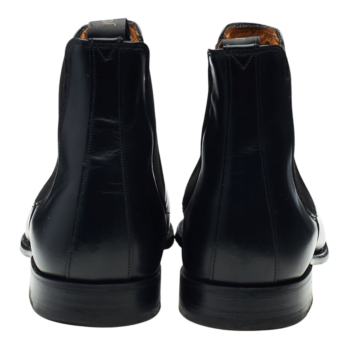 'Threadneedle' Black Leather Chelsea Boots UK 11 F