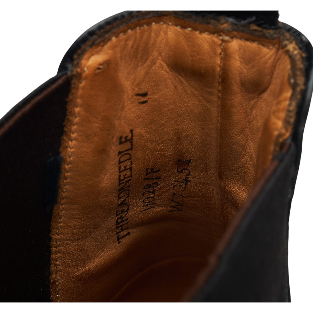 'Threadneedle' Black Leather Chelsea Boots UK 11 F