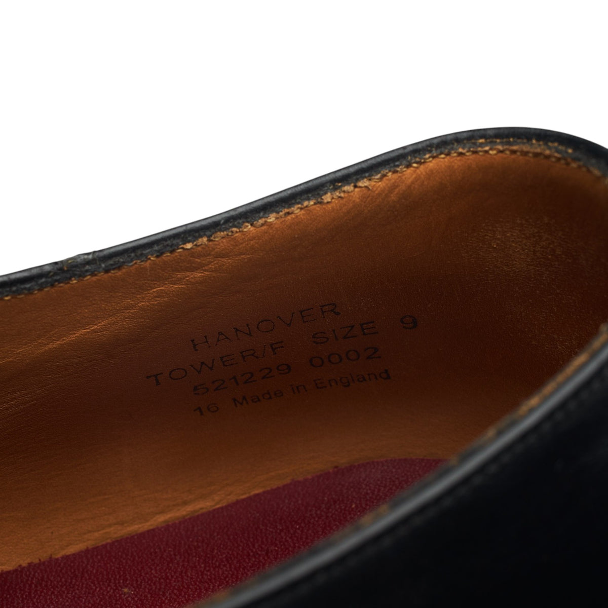 1880 Export Grade 'Hanover' Black Leather Oxford UK 9 F