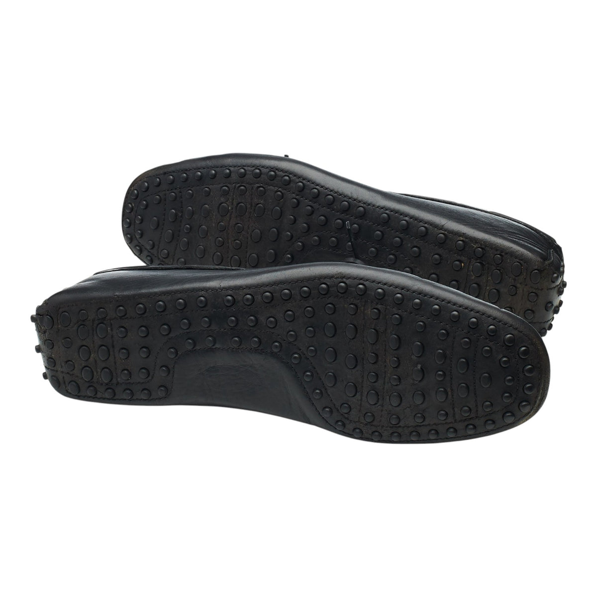 Gommino Black Leather Driving Loafers UK 9.5