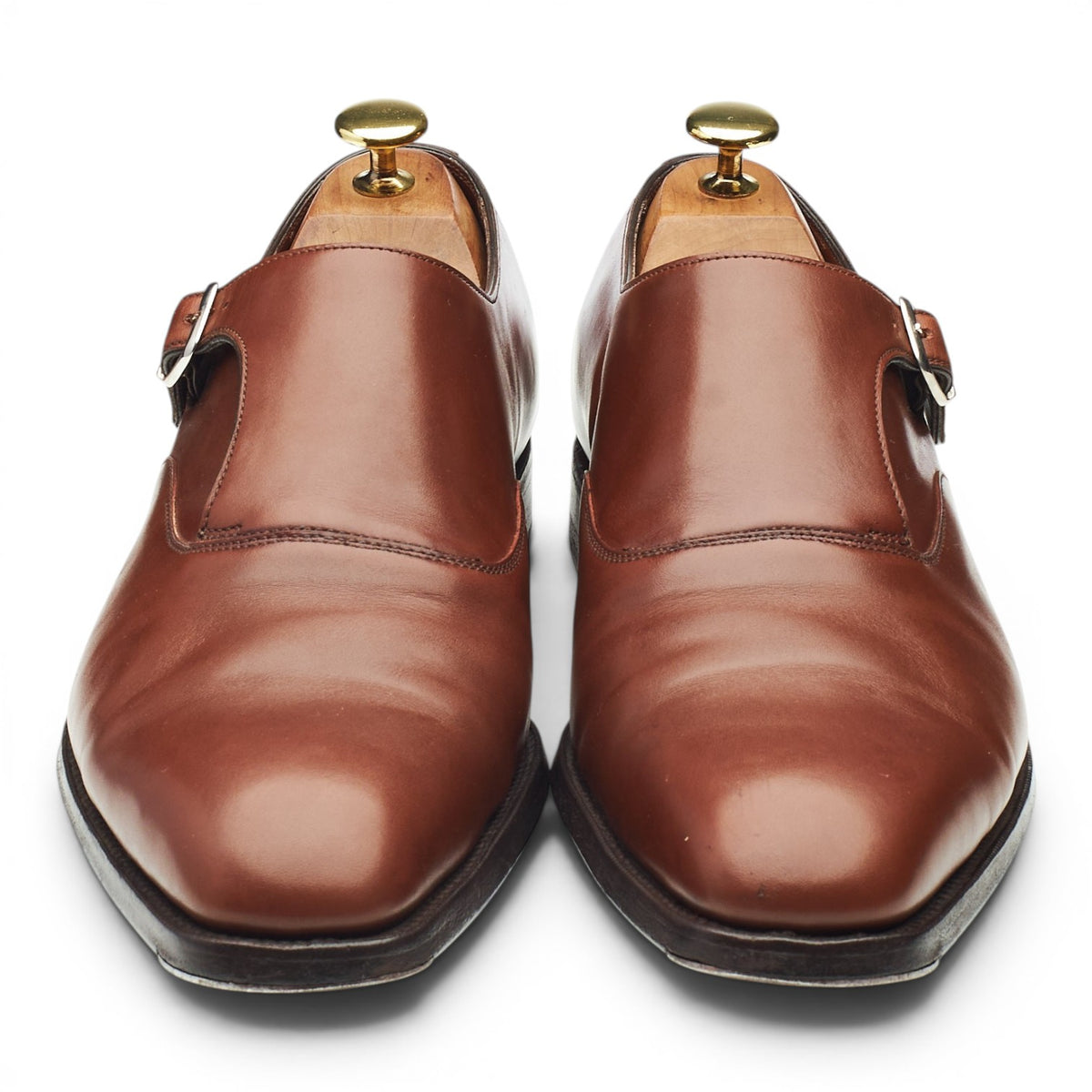 'Oundle' Brown Leather Monk Strap UK 7.5 E