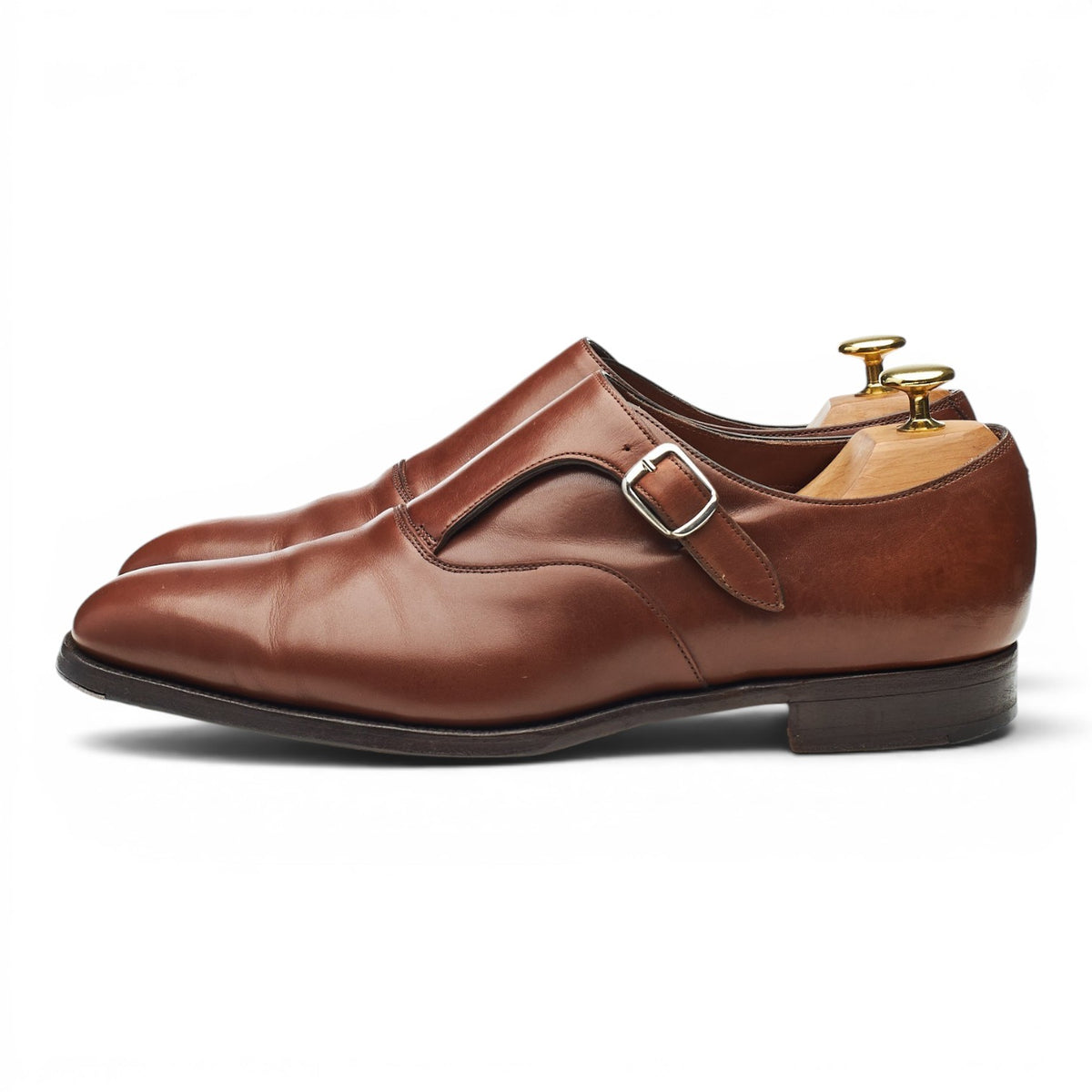 'Oundle' Brown Leather Monk Strap UK 7.5 E