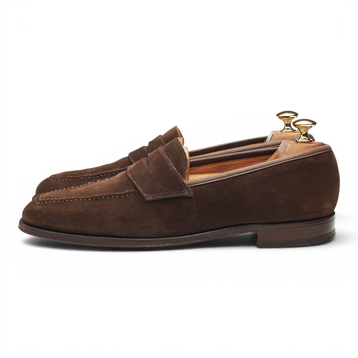 Shipton & Heneage 'Somerset' Dark Brown Suede Loafers UK 8.5 E