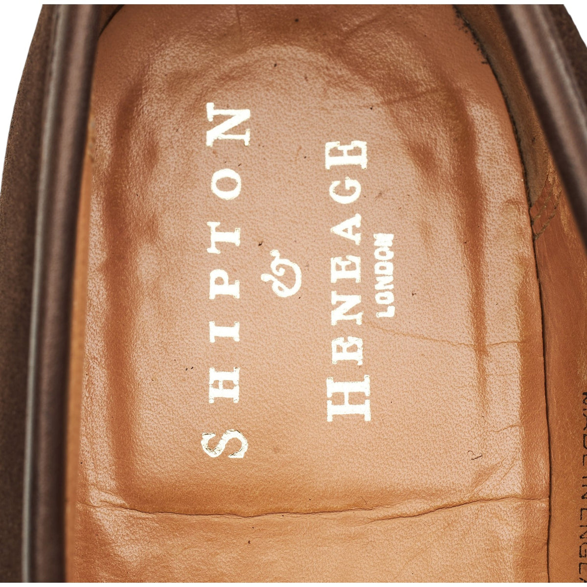 Shipton & Heneage 'Somerset' Dark Brown Suede Loafers UK 8.5 E