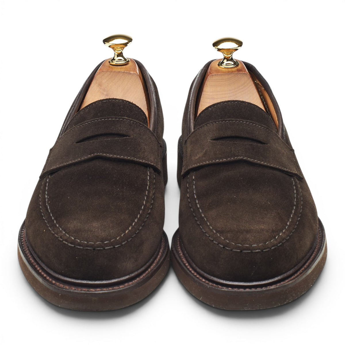 'Boston' Dark Brown Suede Loafers UK 6.5 E
