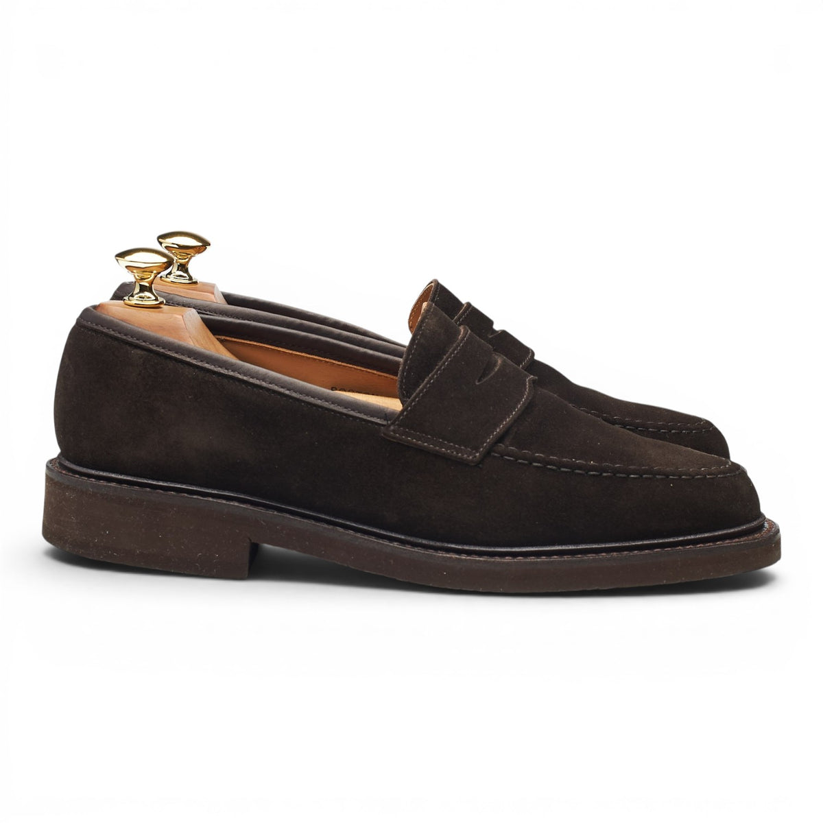 'Boston' Dark Brown Suede Loafers UK 6.5 E
