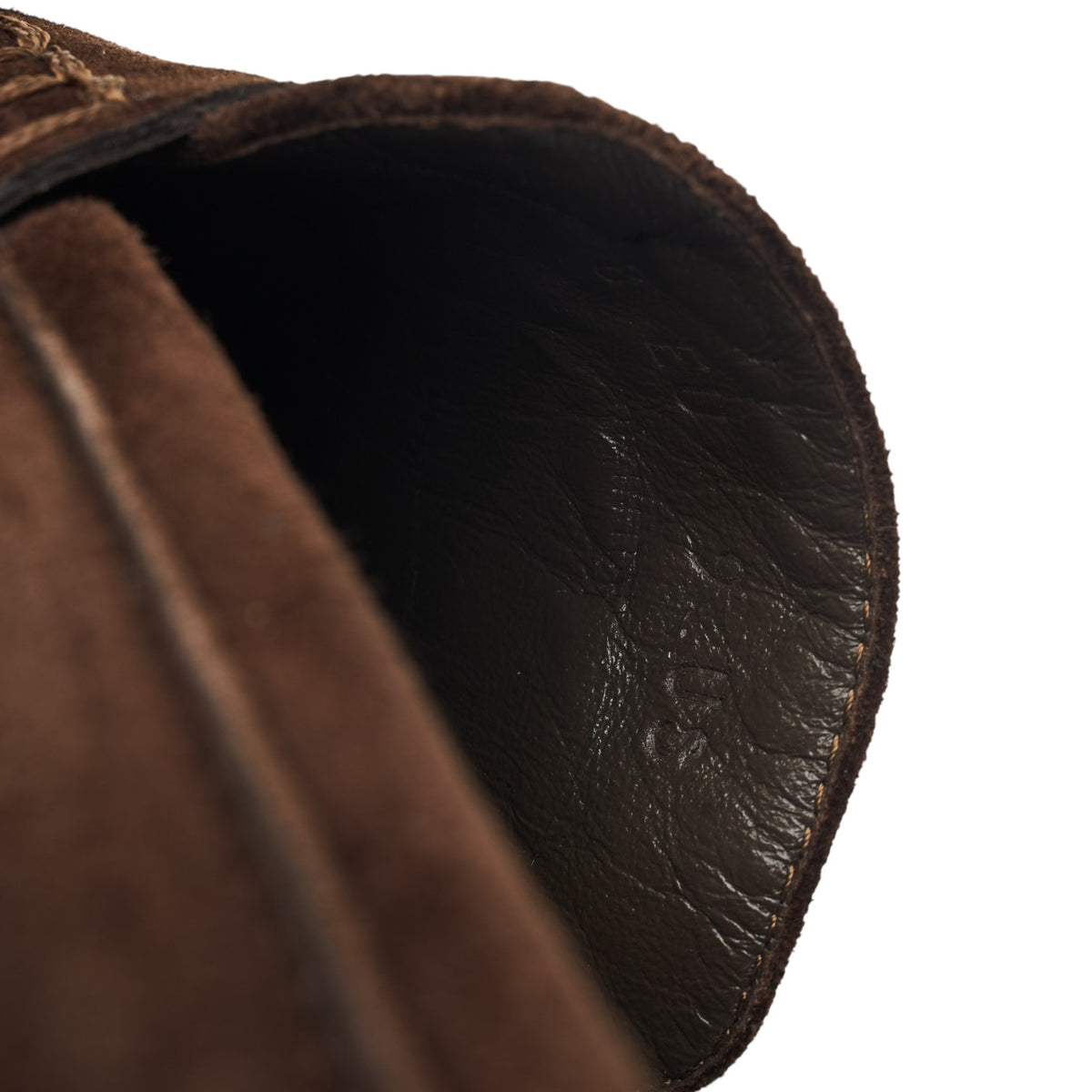 Dark Brown Suede Penny Loafers UK 8