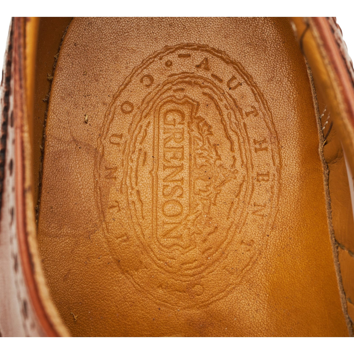 Tan Brown Leather Derby Brogues UK 8 G